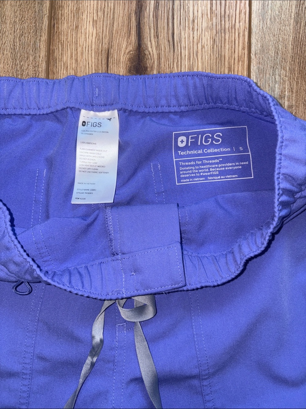 Figs light purple Scrub Top and Cairo Pants PO 4226 & PO4490 top